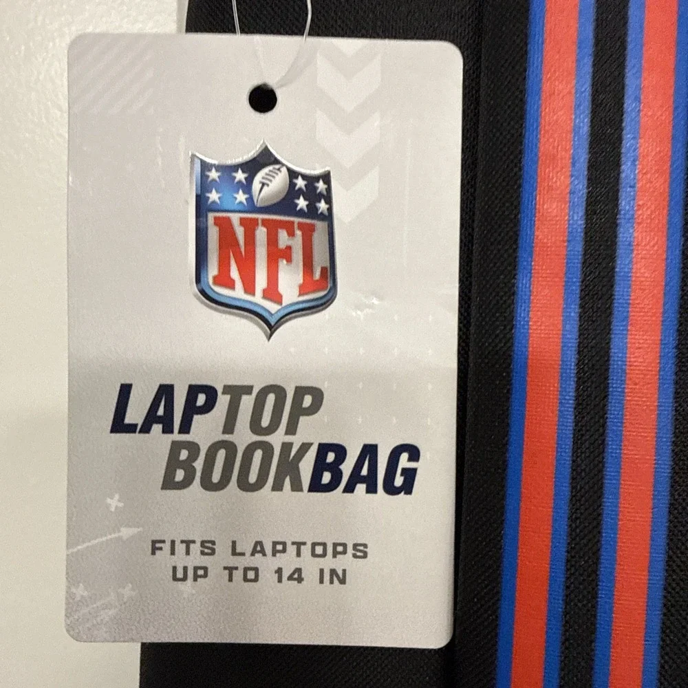 NWT Buffalo Bills Black Laptop Book Bag Padded Backpack Fits 14
